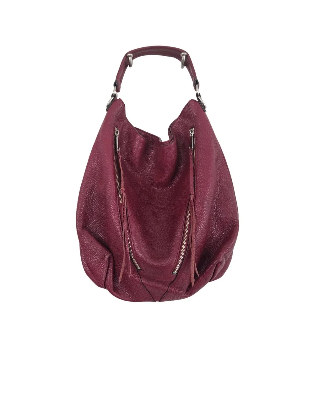 Rebecca Minkoff Burgundy Pebbled Leather Hobo